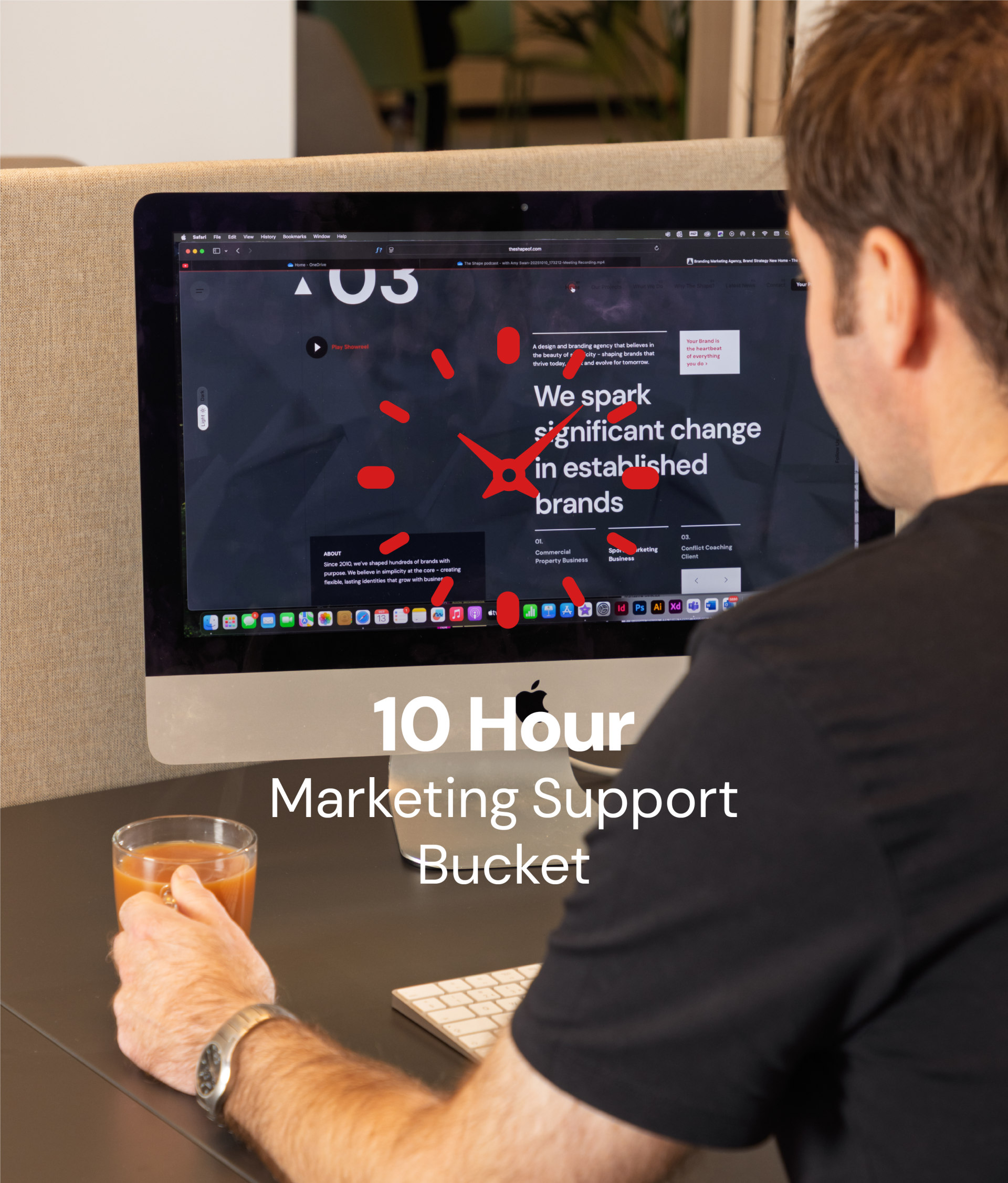 THE SHAPE MARKETING SUPPORT 10 HOUR BUCKET