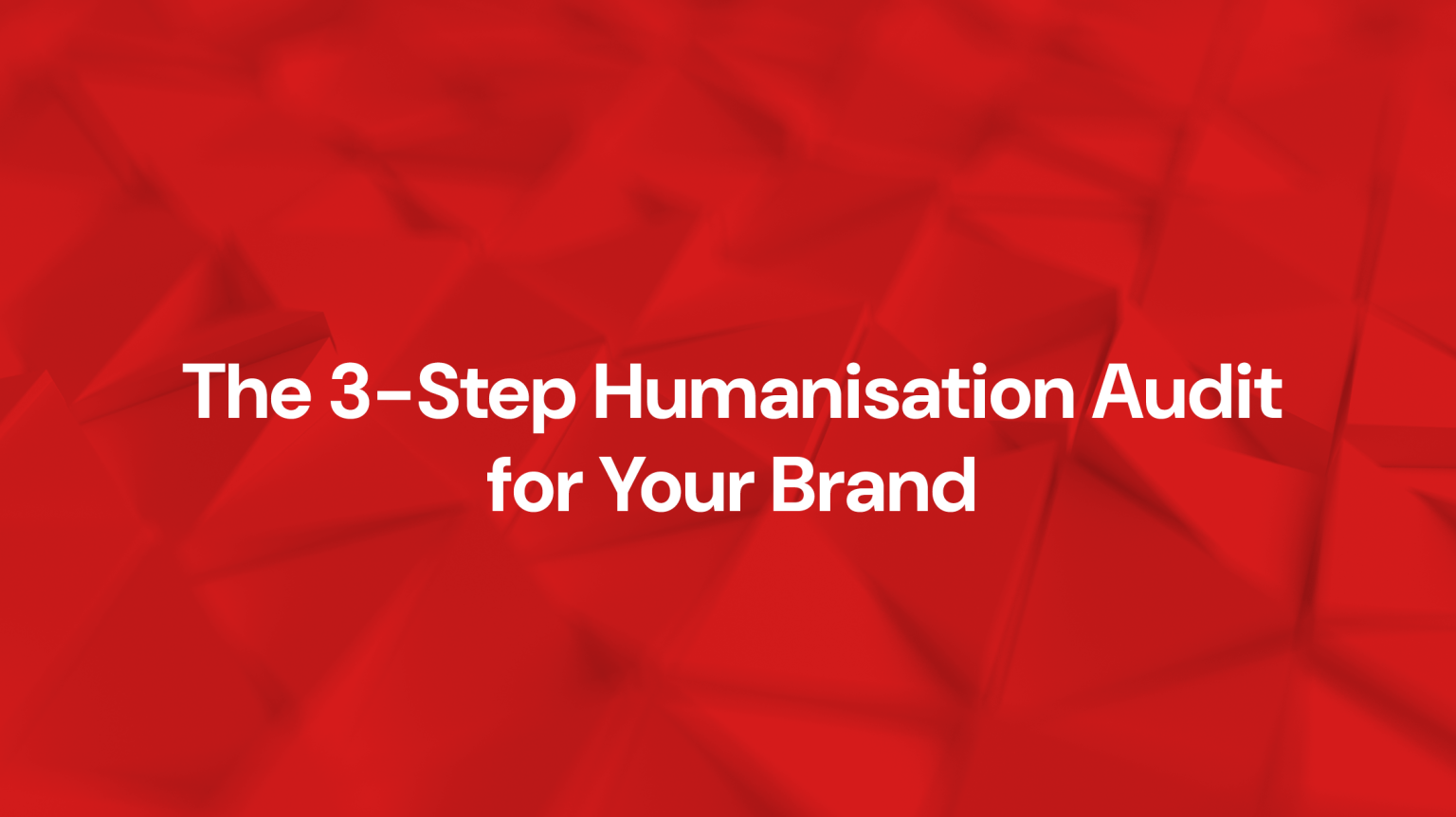 The 3-Step Humanisation Audit for Your Brand header